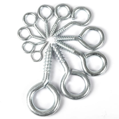 JUIDINTO 5~30pcs Sheep Eye Self-tapping Screw Hook Screws 1# 2# 3# 4# 5# 6# 8# 10# 12# 14# 16# Eyepins Hook Eyelets Screw
