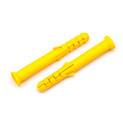 Plastic Expansion Anchors Yellow Ribbed Expansion Tube M6 M8 M10 Nylon Rubber Plug Anchors for Self-tapping Screw