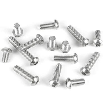 10-50pcs 12.9 Grade Hex Socket Button Head Cap Screws M1.6 M2 M2.5 M3 M4 M5 M6 M8 Nickel Plated Allen Bolts Machine Screws
