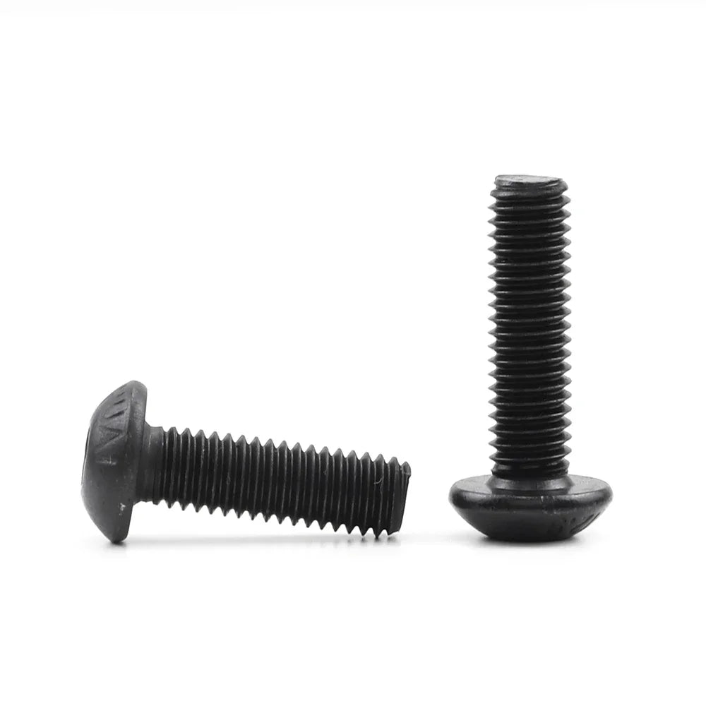 JUIDINTO 1-50pcs Allen Round Screw Bolt 12.9 Grade M2 M2.5 M3 M4 M5  M6 M8 M10 Hex Hexagon Socket Button Head Screw for MTB