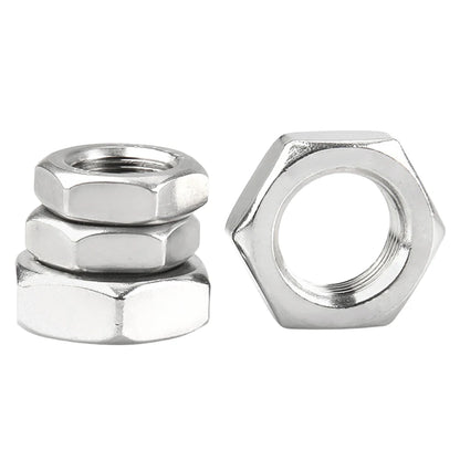 1-10pcs/bag GB6173 Hex Fine Left Thread Nut M8 M10 M12 M14 M16 M18 M20 M22 M24 M27 M30 M33 304 Stainless Steel Hexagon Thin Nuts