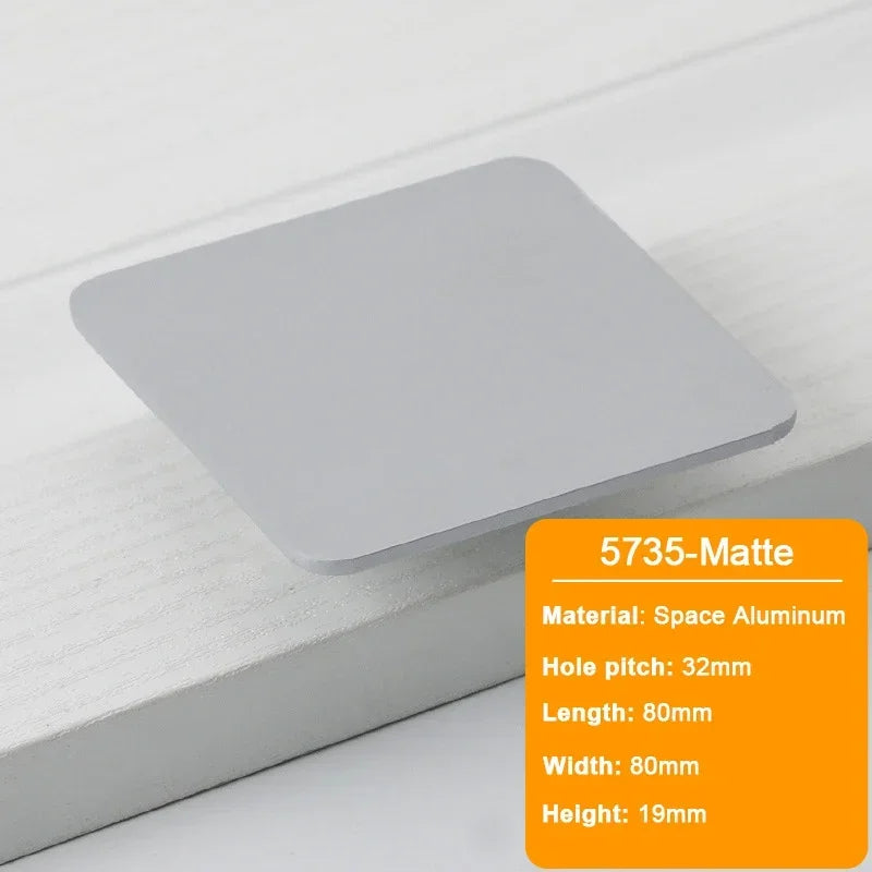 JUIDINTO 16-32mm Kitchen Shoes Cabinet Handle Square Single Hole Drawer Door Handle Vintage Brass Small Drawer Furniture Handle