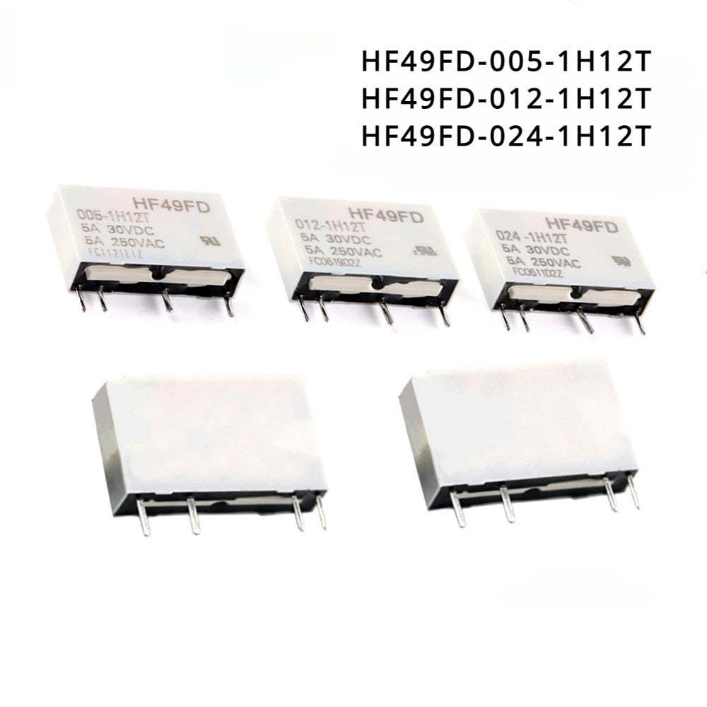 Power Relay HF49FD HF49FD-005-1H12T HF49FD-012-1H12T HF49FD-024-1H12T DC 5V 12V 24V 5A 4Pin