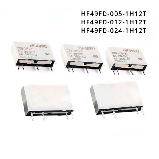 Power Relay HF49FD HF49FD-005-1H12T HF49FD-012-1H12T HF49FD-024-1H12T DC 5V 12V 24V 5A 4Pin