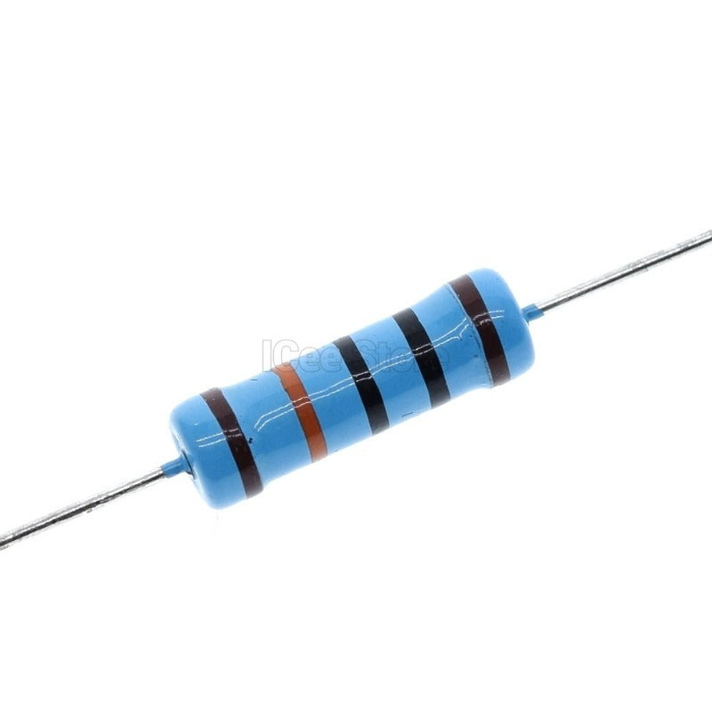 20Pcs 2W Metal Film Resistors 1% 10R-1M 10R 22R 47R 100R 1K 10K 100K 1M 4.7K 5.1K 1M
