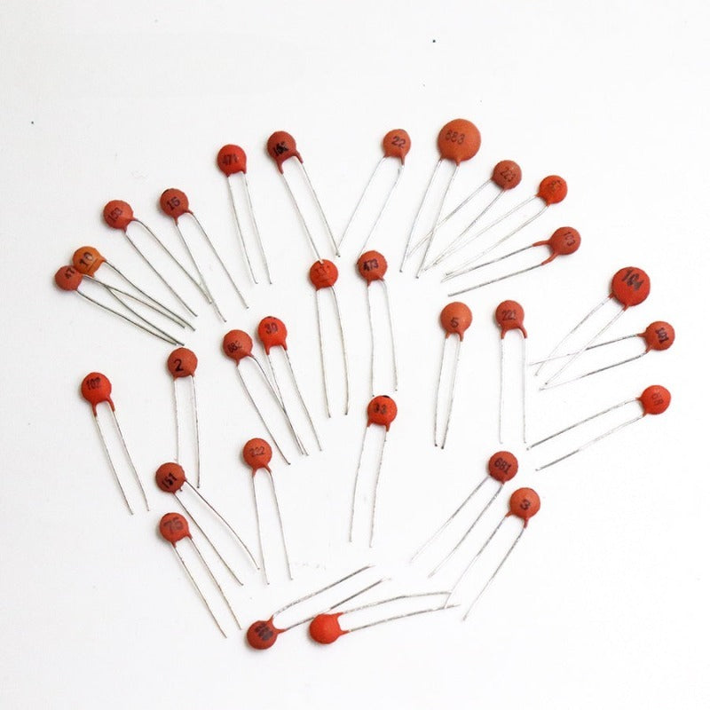 100pcs Ceramic Capacitor Set Assorted Kit 50V 5pF-0.22uF