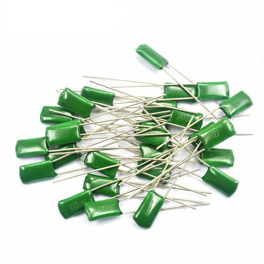 Polyester Film Capacitor 100V 1nF 2.2nF 10nF 33nF 47nF 82nF 100nF 2A102J 2A103J 2A104J 2A222J 2A333J 2A473J 2A823J