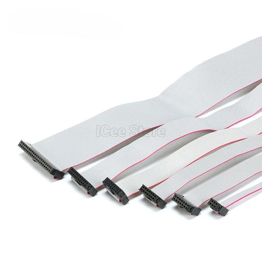 2.54MM Pitch FC-6/10/14/16/20/40 PIN 30CM JTAG ISP DOWNLOAD CABLE Gray Flat Ribbon Data Cable FOR DC3 IDC BOX HEADER