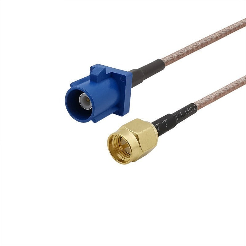 0.3M~7M SMA Male Plug To Fakra C Male Plug Straight Adapter Active GPS Antenna Extension RG316 Double Shield Silver Pigtail Cable 15CM 20CM