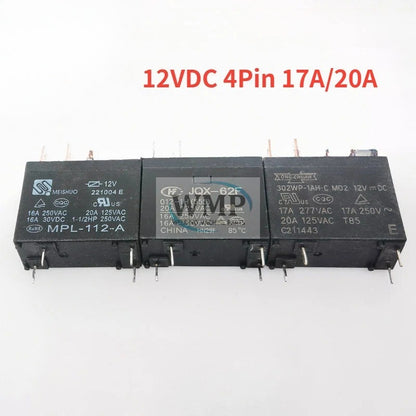 Original Relay JQX-62F 012-1H MPL-112-A 302WP-1AH-C 12V 4Pin 16A 20A for Water Heater Induction Cooker Microwave Oven