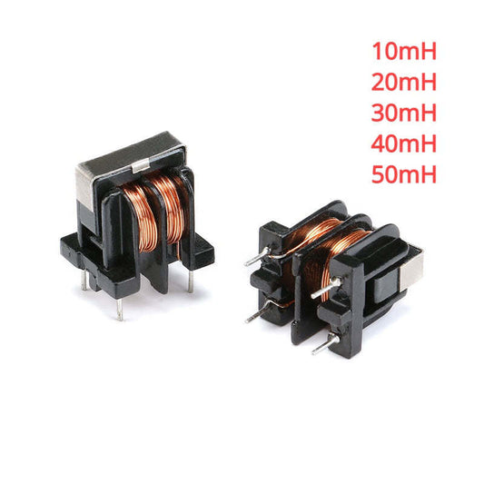 5Pcs UU9.8 UF9.8 Common Mode Choke Inductor 10mH 20mH 30mH 40mH 50mH for Filter Inductance Pitch 7*8mm Copper Wire Common Inductor