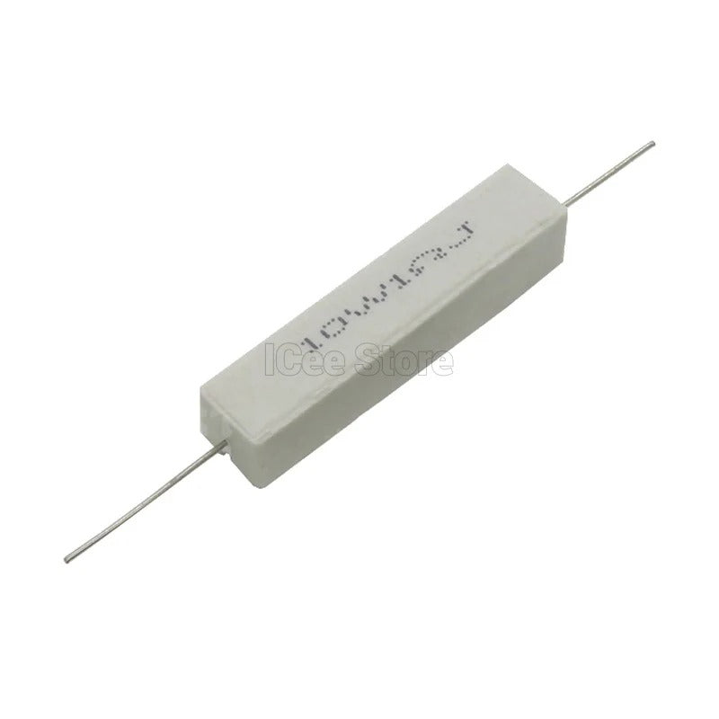 5Pcs 10W Cement Resistor 0.1R-10K 0.5R 1R 2R 3R 5R 8R 10R 15R 20R 25R 30R 47R 50R 100R 1K 3K 10K Ohm Power Resistor