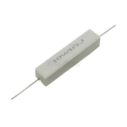 5Pcs 10W Cement Resistor 0.1R-10K 0.5R 1R 2R 3R 5R 8R 10R 15R 20R 25R 30R 47R 50R 100R 1K 3K 10K Ohm Power Resistor