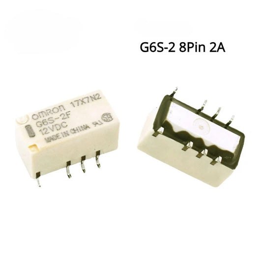 Original Relay G6S-2 8Pin 2A G6S-2-5V G6S-2-12V G6S-2-24VDC New