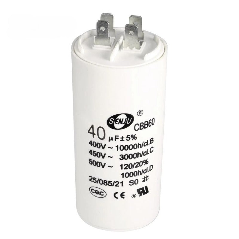 CBB60 Start Run Capacitor 450VAC 30/35/40/45/50/60/70/80/100uF Double Insert 50/60Hz  for Air Compressor Water Pump Motor