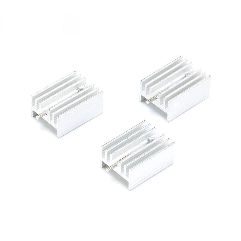10Pcs 21*15*10mm Heatsink TO-220 Heat Sink for Transistor MOS Tube Radiator Cooler Cooling Fin Aluminum 21x15x10mm Metal Slotting Transistor PBC IC