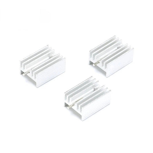 10Pcs 21*15*10mm Heatsink TO-220 Heat Sink for Transistor MOS Tube Radiator Cooler Cooling Fin Aluminum 21x15x10mm Metal Slotting Transistor PBC IC