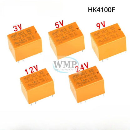 5Pcs Original HUI KE RElay HK4100F 6Pin SHG 3V 5V 9V 12V 24V HK4100F-DC3V-SHG HK4100F-DC5V-SHG HK4100F-DC9V-SHG HK4100F-DC12V-SHG HK4100F-DC24V-SHG