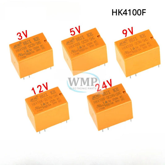 5Pcs Original HUI KE RElay HK4100F 6Pin SHG 3V 5V 9V 12V 24V HK4100F-DC3V-SHG HK4100F-DC5V-SHG HK4100F-DC9V-SHG HK4100F-DC12V-SHG HK4100F-DC24V-SHG