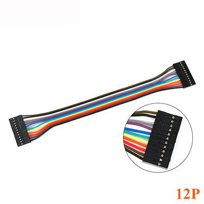 10Pcs Dupont Line 20cm 2.54mm Female To Female 2P/3P/5P/6P/7P/8P/9P/10P/12P Color Breadboard Cable Jump Wire Jumper for Arduino