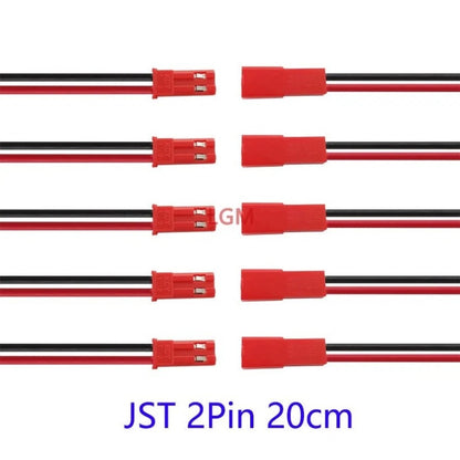 10Pair JST Wire 2Pin 24AWG 10cm 20cm Male Female Connector JST Plug Cable
