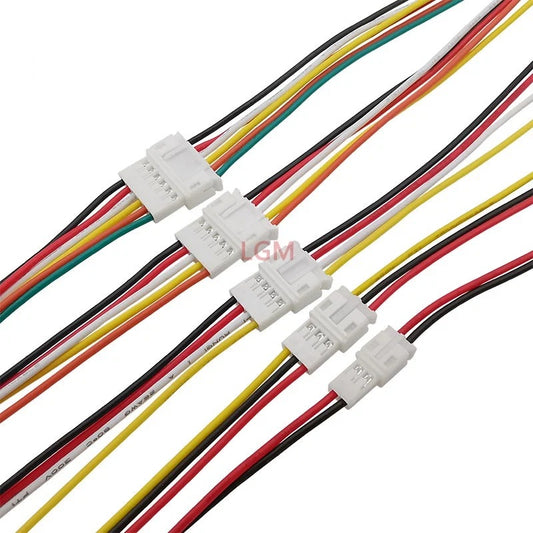 10Pcs Micro JST PH 2.0mm Pitch Male Female Socket Wire Cable Connector 2P-6Pin PH2.0 Plug Jack Terminal Cables 26AWG 20CM