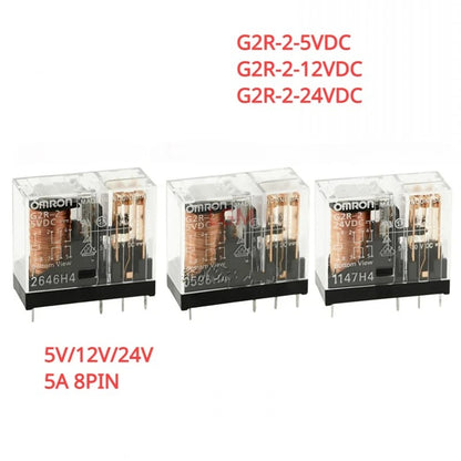 Relay G2R-2-5VDC G2R-2-12VDC G2R-2-24V G2R-2 12VDC Power Relays 5V/12V/24V 5A 8PIN