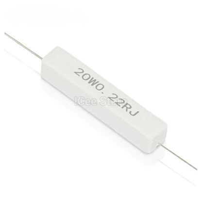 2Pcs 20W Cement Resistor SQP 0.1R-470R 1R 2R 2.2R 2.5R 3R 4R 5R 8R 10R 30R 33R 200R 470R Ohm