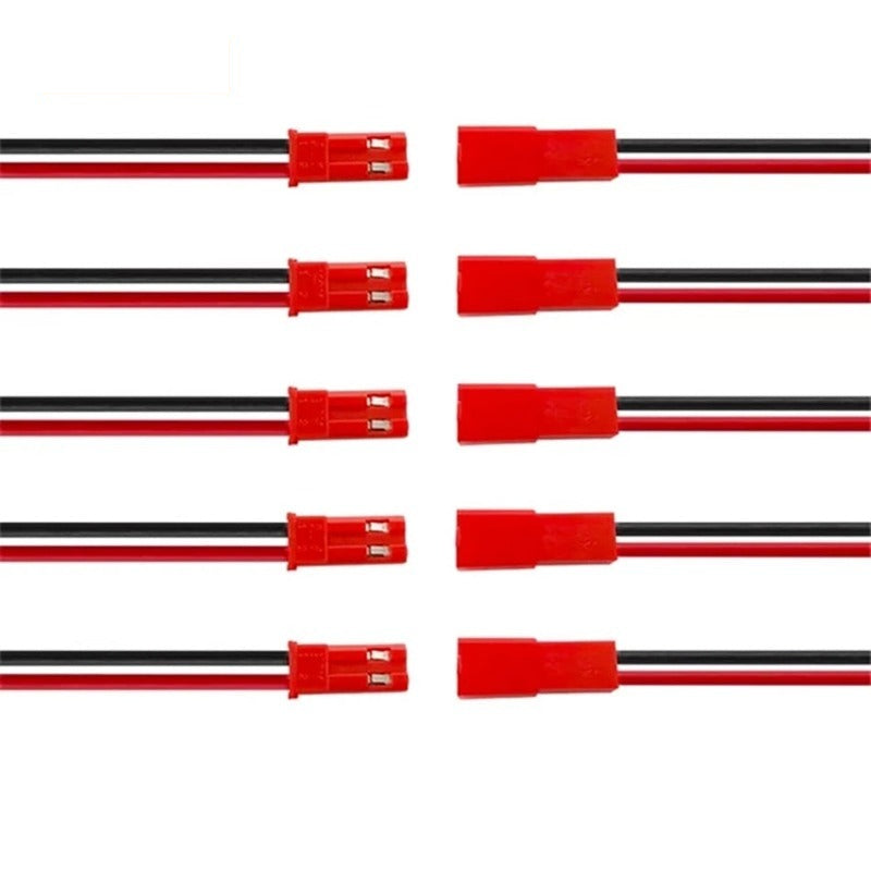100mm 200mm 2 Pin JST Plug Connector Male+Female Plug Connector Cable Wire for RC Toys Battery LED Lamp