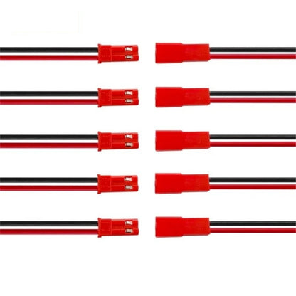 100mm 200mm 2 Pin JST Plug Connector Male+Female Plug Connector Cable Wire for RC Toys Battery LED Lamp