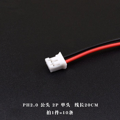 10Pcs Micro JST PH 2.0mm Pitch Male Female Socket Wire Cable Connector 2P-6Pin PH2.0 Plug Jack Terminal Cables 26AWG 20CM
