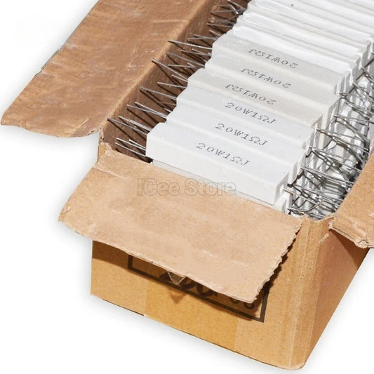2Pcs 20W Cement Resistor SQP 0.1R-470R 1R 2R 2.2R 2.5R 3R 4R 5R 8R 10R 30R 33R 200R 470R Ohm