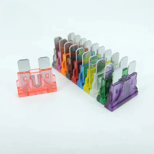 20Pcs Medium Car Fuse Standard Fuse Blade Insert auto Car Truck ZINC Pins 1A 2A 3A 4A 5A 7.5A 10A 15A 20A 25A 30A 35A 40A 50A