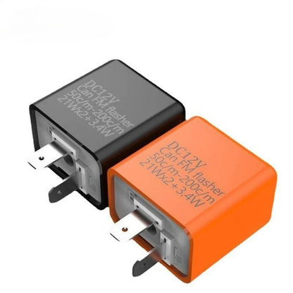 Flasher Relay 12V 2 Pin Adjustable Frequency of Turn Signals Blinker Indicator Relays for Motorcycle Motorbike Accessories