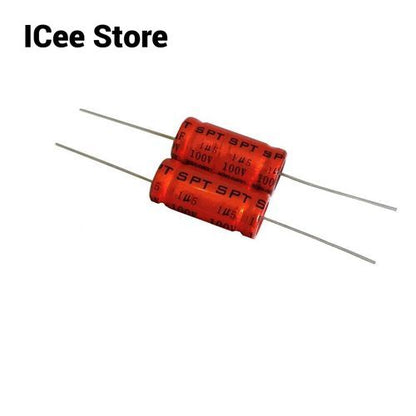 2Pcs Original SPT Capacitor Red Non Polar Capacitor NP 100V 1.5UF 2.2UF 3.3UF 4.7UF 5.6UF 6.8UF 10UF 12UF 22UF 33UF 47UF