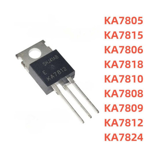 5Pcs  NEW Original KA7805 KA7806 KA7818 KA7810 KA7809 KA7812 KA7808 KA7815 KA7824 Three Terminal Stabilized Transistor TO-220