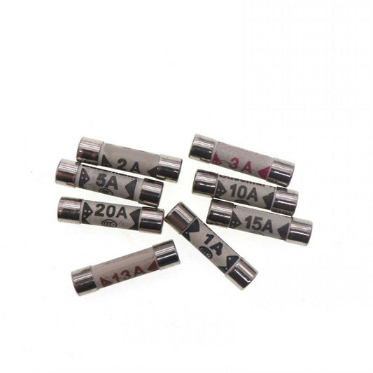 10Pcs BS1362 Fuses 6*25 British Fuses Filling Sand Riot Ceramic Fuse 6x25mm 3A 5A 10A 13A 15A 240V