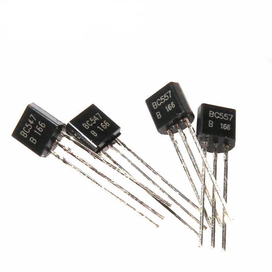 50Pcs BC547 BC557 BC547B BC557B NPN PNP TO-92 Power Triode Transistor Set Assorted kit