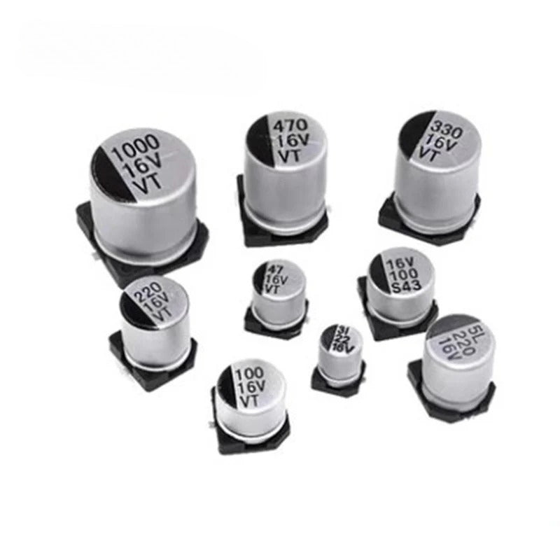 20Pcs SMD Capacitor 6.3V 10V 16V 10UF 22UF 33UF 47UF 100UF 220UF 330UF 470UF 680UF Aluminum Electrolytic Capacitor