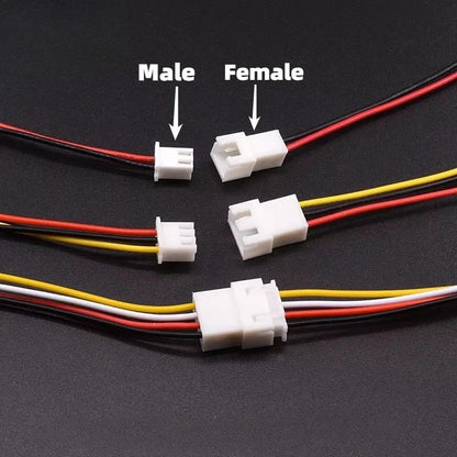 XH2.54 2/3/4/5/6 Pin Wire Cable Male Female Plug Socket Pitch 2.54mm Electronic wire Color Connector Cable 26AWG 20cm