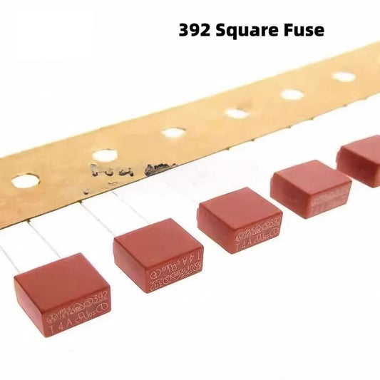 50Pcs 392 Series 250V Slow-Blow Square Fuse 500mA To 6.3A T500mA T1A T2A T3.15A T4A T5A T6.3A