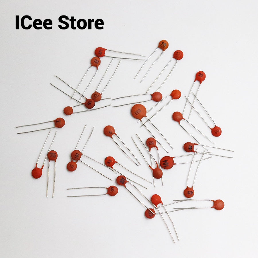 100pcs Ceramic Capacitor Set Assorted Kit 50V 5pF-0.22uF