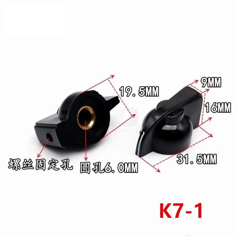 Band Switch Knob Cap K7-1 K7-2 Potentiometer Knob Cap Copper Core Circular Hole 6MM