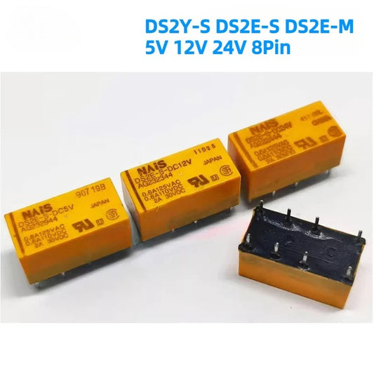 Original DS2Y DS2E Relay 8Pin 5V 12V 24V DS2Y-S DS2E-S DS2E-M