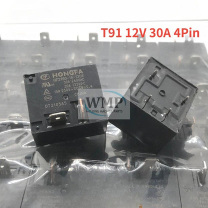 Original T91 Relay HF2160-1A-12DE 4Pin 12V 30A for Aircon Air Conditioning New