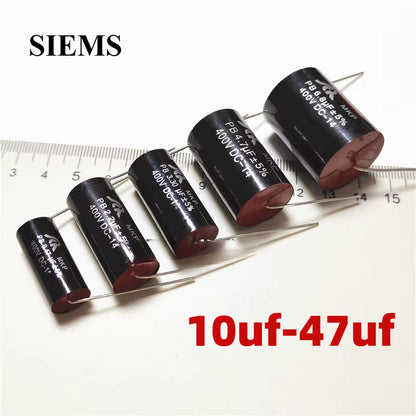 MKP Series Audiophile Frequency-Divided Audio Capacitor 400V 10uF-47uF SCR Polypropylene Non-Polarity Speaker Audio Capacitor
