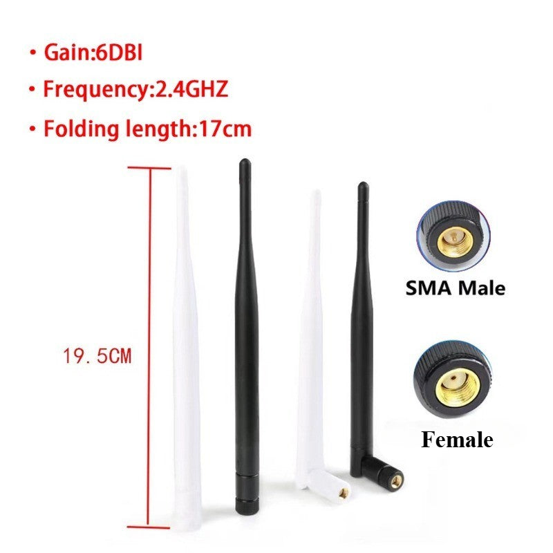 2Pcs Antenna 2.4GHz 5.8G 3dBi/6dBi Omni with RP SMA Male/Female Plug for Wireless Router Wholesale Price Wifi 11cm/19cm