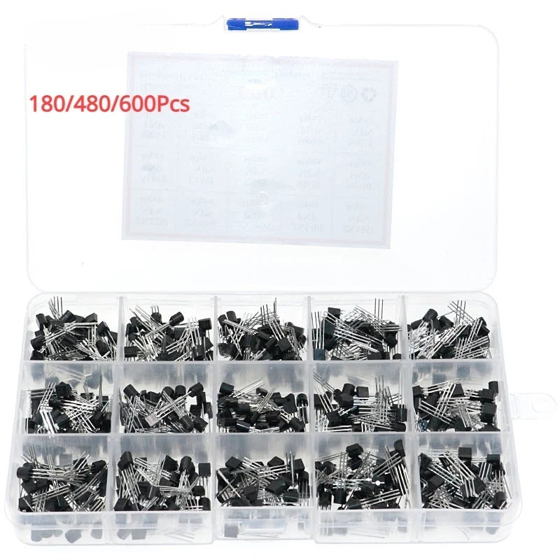 TO-92  Transistor Set Kit 2N2222 2N5401 2N5551 A1015 A733 S9014 C1815 C945 A42 A92 2N3904 2N3906 2N5401 2N5551
