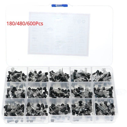 TO-92  Transistor Set Kit 2N2222 2N5401 2N5551 A1015 A733 S9014 C1815 C945 A42 A92 2N3904 2N3906 2N5401 2N5551