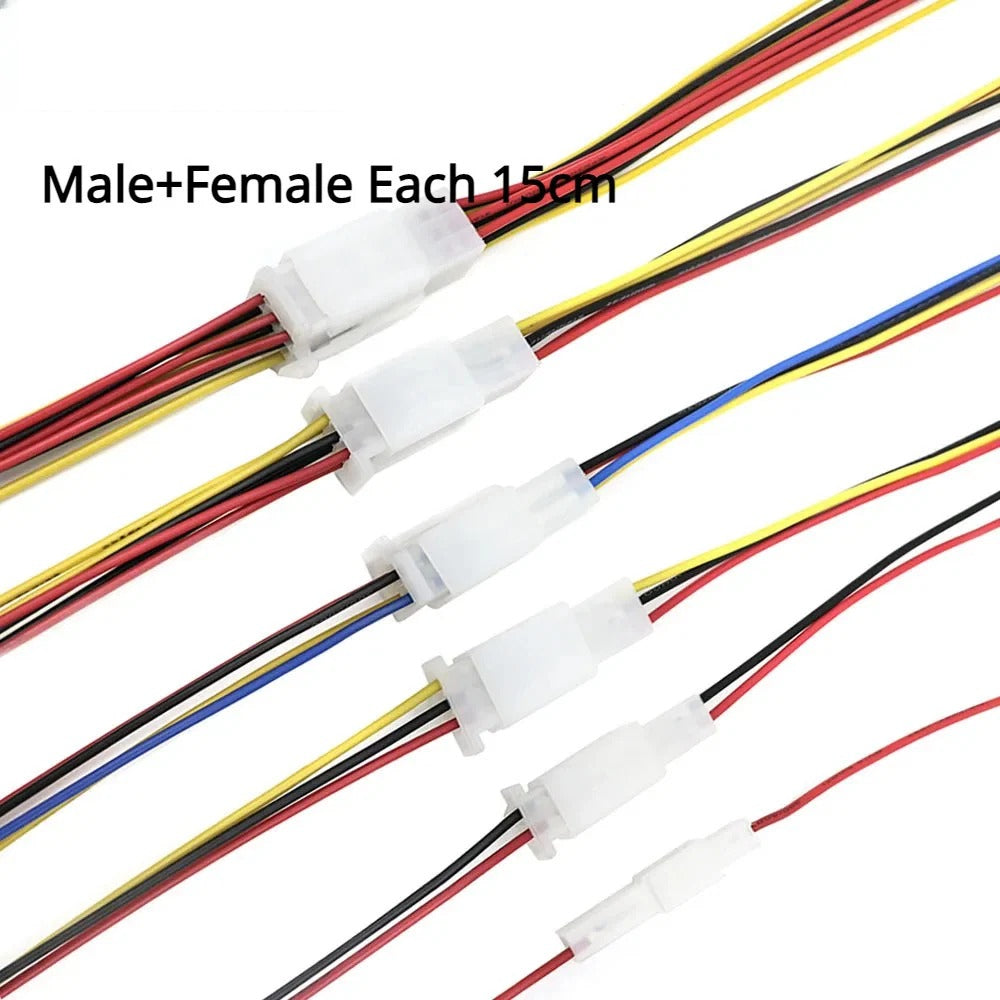2.8mm Automotive Electrical Wire Connector Male Female Cable Terminal Plug for Motorcycle Ebike Car 2/3/4/6 Pin